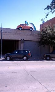 Parking is bad enough, but dinosaurs too!