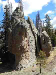 A natural tower of rock.