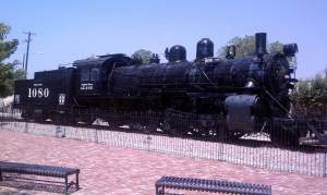 Engine #1080 and coal car from the Atchison, Topeka, and Santa Fe.