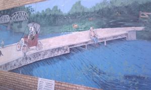 Fishing from the bridge.