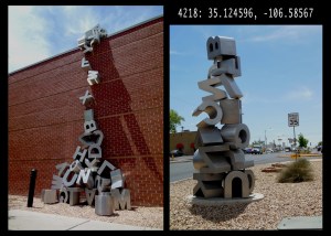 Letters are falling and piling.