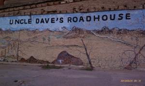 Mural on side of Uncle Dave's Roadhouse.