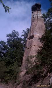 A nature made rock cairn.