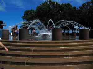 A cooling path of water.