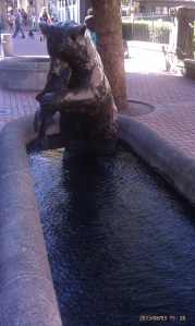 A fish out of water becomes lunch.