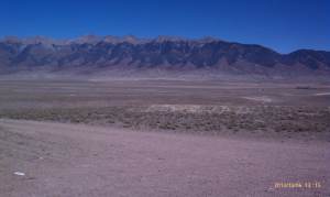 Mountains border the San Luis Valley.