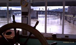 The Wheelhouse offers a grand view of the Willamette River.