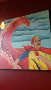 Running from a tidal wave of red chile peppers.