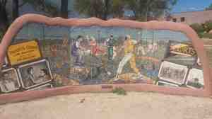 Clowning around at the ball game.