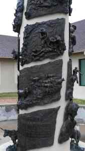 A time line wrapped around this column.