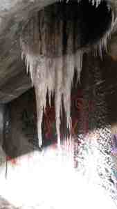 An artificial ice cave.