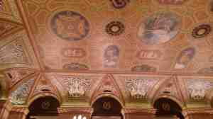 Look up, art is on the ceiling.