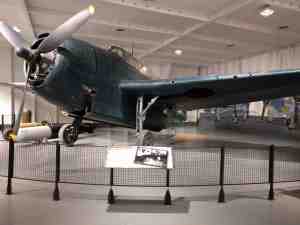 The plane is real but the hangar deck is simulated.