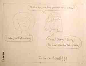 When characters take liberties.