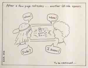 Another QR code is displayed and perhaps a clue is revealed.