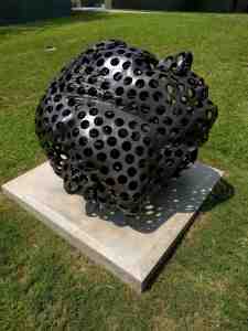 A large head full of holes.