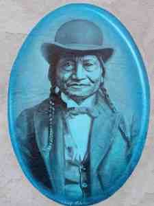 The Chief painted in blue.